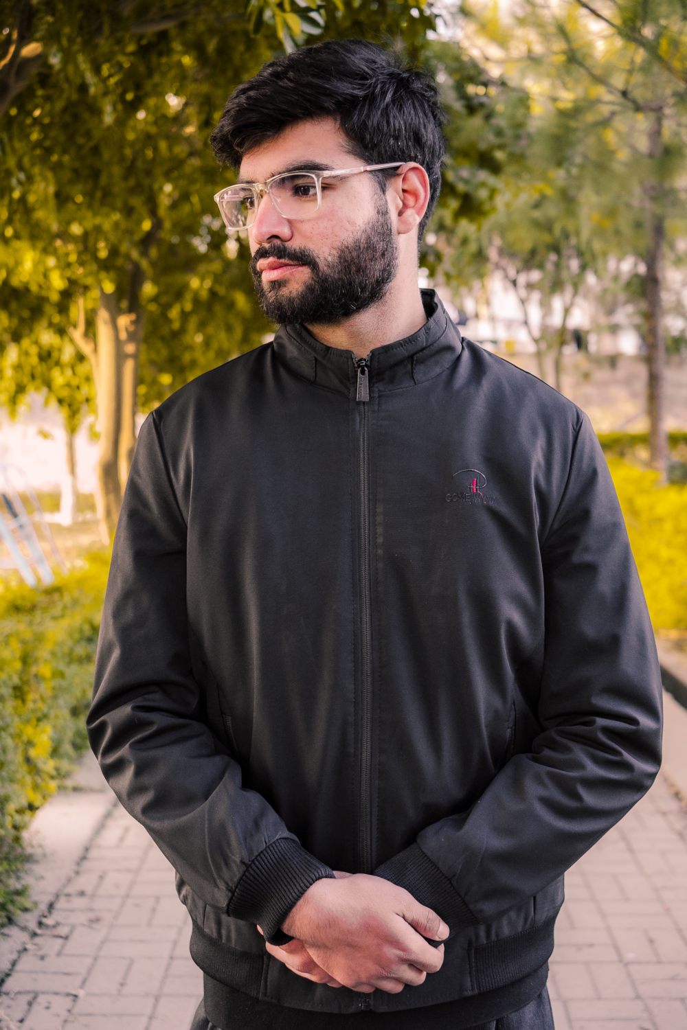 LIGHT WEIGHT WOOL BLEND JACKET BLACK - Image 3