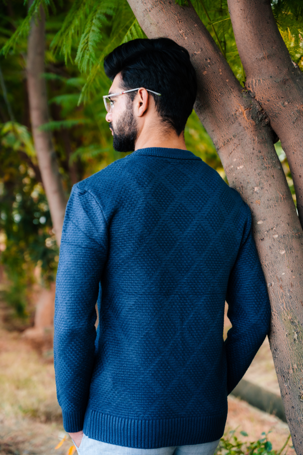 Smokey-Blue knitted sweater - Image 2